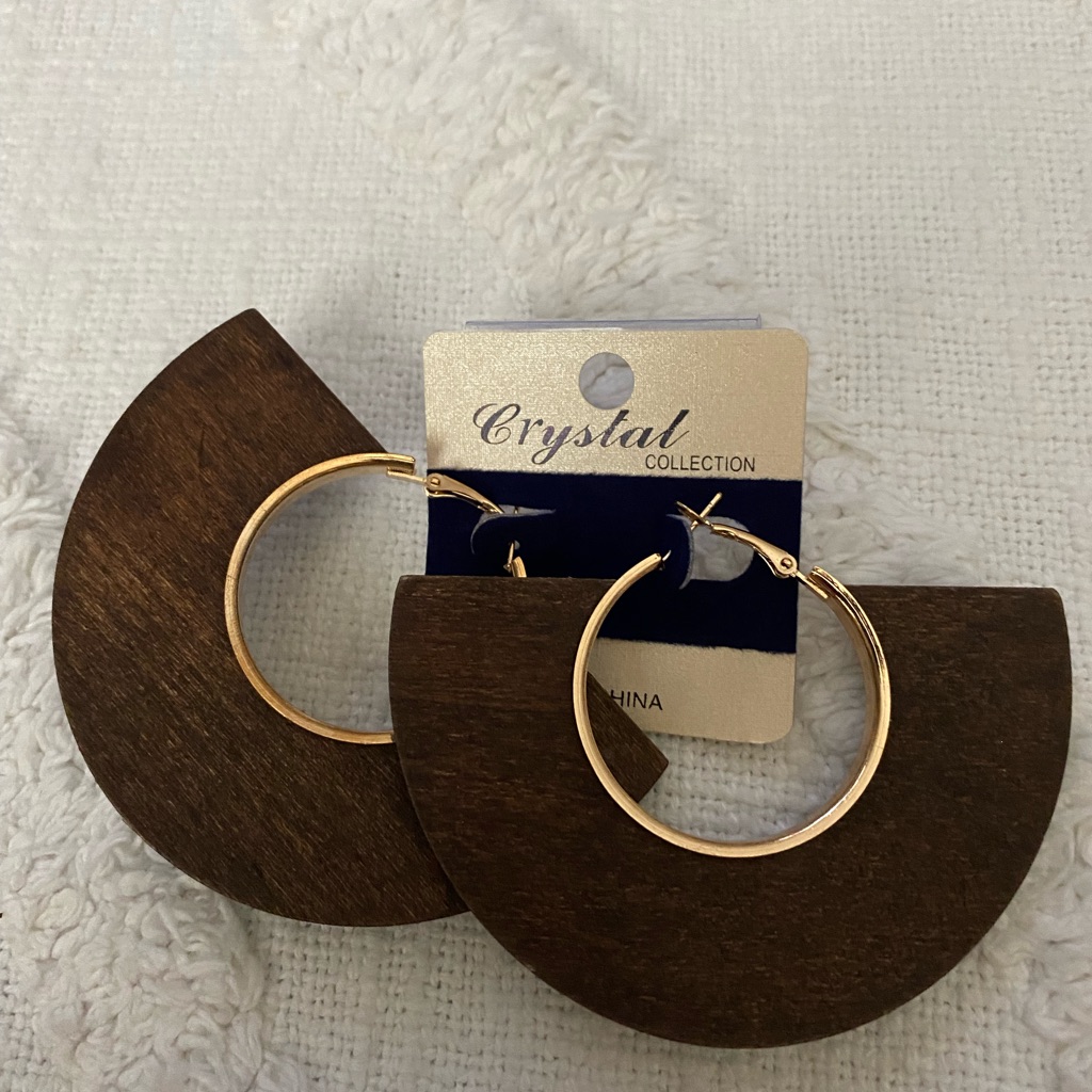 Wooden Pierced Earrings New